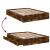 Cadru pat cu sertare stejar fumuriu 120x200 cm lemn prelucrat GartenMobel Dekor
