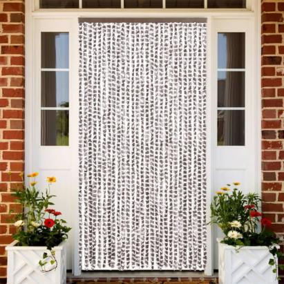 Perdea pentru insecte, gri taupe și alb, 118x220 cm, chenille GartenMobel Dekor