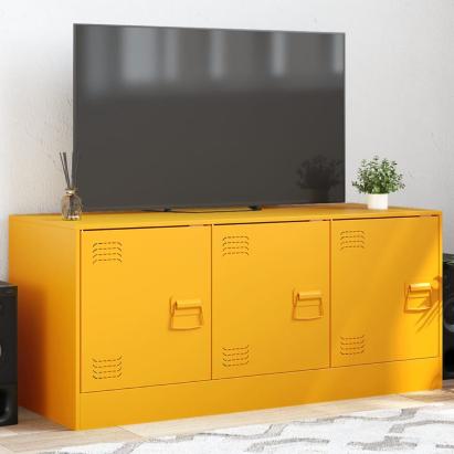 Dulap TV, galben muștar, 99x39x44 cm, oțel GartenMobel Dekor