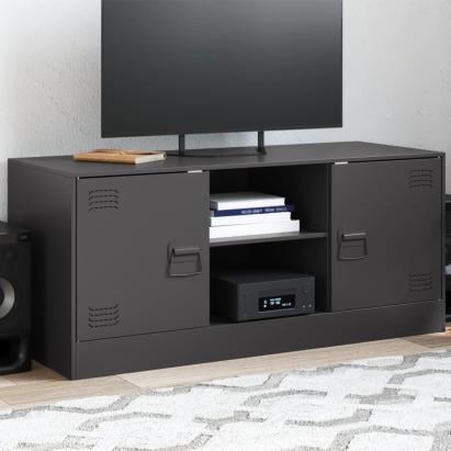 Comodă TV, negru, 99x39x44 cm, oțel GartenMobel Dekor