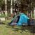 Cort de camping cupolă pentru 2 persoane, albastru, impermeabil GartenMobel Dekor