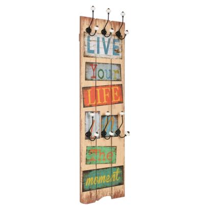 Cuier de perete cu 6 cârlige, 120 x 40 cm, LIVE LIFE  GartenMobel Dekor