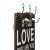 Cuier de perete cu 6 cârlige, 120 x 40 cm, LOVE LIFE  GartenMobel Dekor