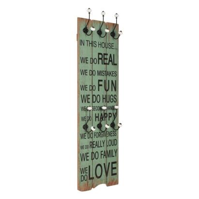 Cuier de perete cu 6 cârlige, 120x40 cm, HAPPY LOVE  GartenMobel Dekor