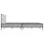 Cadru de pat, gri sonoma, 150x200 cm, lemn prelucrat și metal GartenMobel Dekor