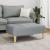 Taburet, gri deschis, 77x55x31 cm, material textil GartenMobel Dekor