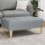 Taburet, gri deschis, 77x55x31 cm, material textil GartenMobel Dekor