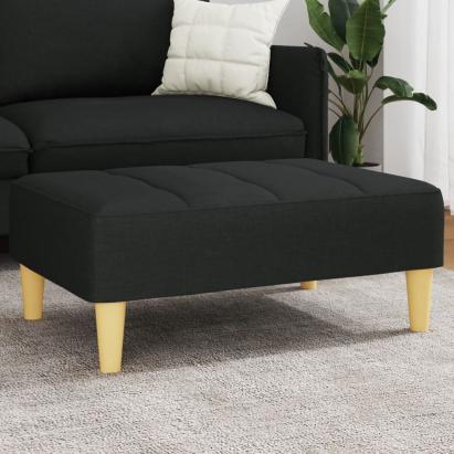 Taburet, negru, 77x55x31 cm, material textil GartenMobel Dekor