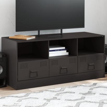 Comodă TV, negru, 99x39x44 cm, oțel GartenMobel Dekor