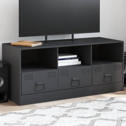 Comodă TV, antracit, 99x39x44 cm, oțel GartenMobel Dekor