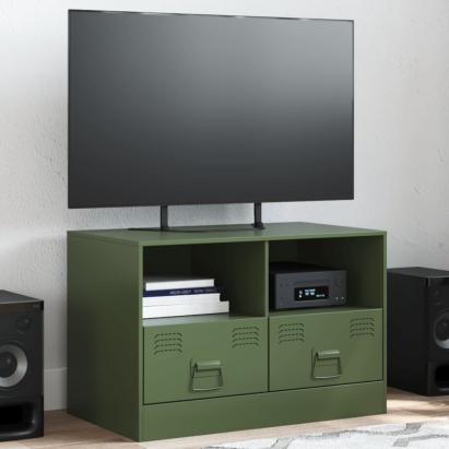 Comodă TV, verde măsliniu, 67x39x44 cm, oțel GartenMobel Dekor