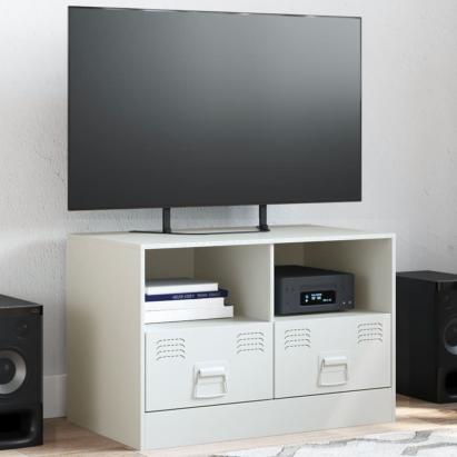 Comodă TV, alb, 67x39x44 cm, oțel GartenMobel Dekor