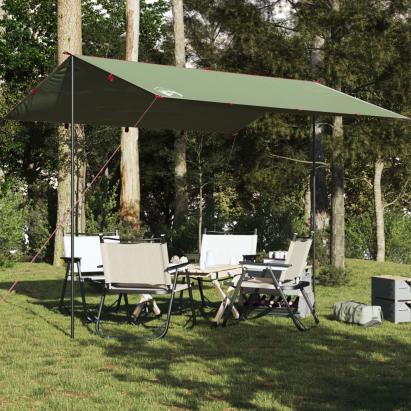Prelată de camping, verde, 360x294 cm, impermeabilă GartenMobel Dekor