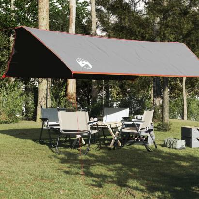 Prelată de camping, gri și portocaliu, 500x294 cm, impermeabilă GartenMobel Dekor