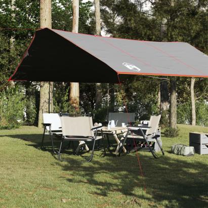 Prelată de camping, gri și portocaliu, 420x440 cm, impermeabilă GartenMobel Dekor