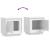 Noptiere 2 buc, alb extralucios, 44x35x45 cm, lemn prelucrat GartenMobel Dekor