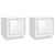 Noptiere 2 buc, alb extralucios, 44x35x45 cm, lemn prelucrat GartenMobel Dekor