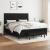 Pat box spring cu saltea, negru, 160x200 cm, textil GartenMobel Dekor