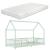 Pat copii Sisimiut MW90 cu saltea 90 x 200 cm verde/alb [en.casa] HausGarden Leisure