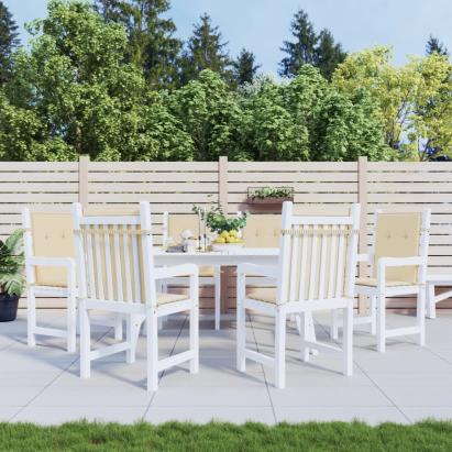 Perne cu spătar mic, 6 buc., bej, 100x50x3 cm, textil oxford GartenMobel Dekor