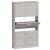 Pantofar, gri beton, 59x17x108 cm, lemn compozit GartenMobel Dekor