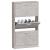 Pantofar, gri beton, 59x17x108 cm, lemn compozit GartenMobel Dekor