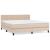 Pat box spring cu saltea, cappuccino, 180x200cm piele ecologică GartenMobel Dekor
