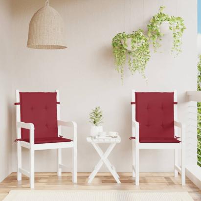 Perne cu spătar mic, 2 buc. roșu vin 100x50x3 cm textil oxford GartenMobel Dekor
