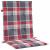 Perne cu spătar roșu carouri, 6 buc., 100x50x3cm, textil Oxford GartenMobel Dekor