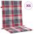 Perne cu spătar roșu carouri, 6 buc., 100x50x3cm, textil Oxford GartenMobel Dekor