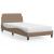 Pat cu saltea, cappuccino, 100x200cm piele ecologică GartenMobel Dekor