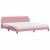 Pat cu saltea, roz, 200x200 cm, catifea GartenMobel Dekor