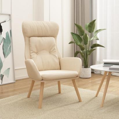 Scaun de relaxare, crem, material textil GartenMobel Dekor