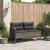 Bancă de grădină cu perne, 116x62,5x74, gri, poliratan GartenMobel Dekor