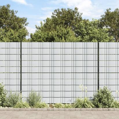 Paravane de grădină, 10 buc., gri deschis, 252,5x19 cm, PVC GartenMobel Dekor