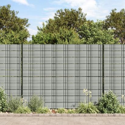 Paravane de grădină, 10 buc., gri piatră, 252,5x19 cm, PVC GartenMobel Dekor
