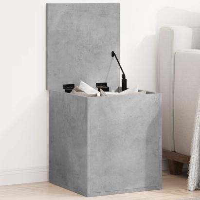 Cutie de depozitare, gri beton, 40x42x46 cm, lemn prelucrat GartenMobel Dekor
