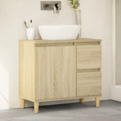 Dulap de baie, stejar sonoma, 65x33x60 cm, lemn prelucrat GartenMobel Dekor