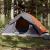 Cort de camping pentru 2 persoane, gri/portocaliu, impermeabil GartenMobel Dekor