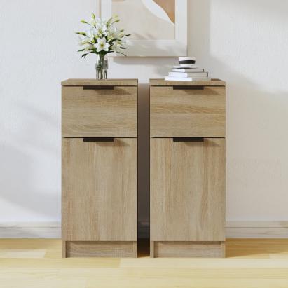 Servante, 2 buc., stejar sonoma, 30x30x70 cm, lemn compozit GartenMobel Dekor