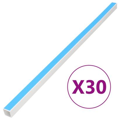 Șine de cabluri autoadezive, 10x10 mm, 30 m, PVC GartenMobel Dekor
