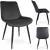 Set 4 scaune bucatarie/living, catifea, metal, negru,  54x61x83 cm, Viva GartenVIP DiyLine