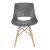 Scaun stil scandinav, PP, lemn, max 100 kg, gri, 45x55x78 cm, Lars GartenVIP DiyLine