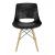 Scaun stil scandinav, PP, lemn, max 100 kg, negru, 45x55x78 cm, Lars GartenVIP DiyLine