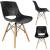 Scaun stil scandinav, PP, lemn, max 100 kg, negru, 45x55x78 cm, Lars GartenVIP DiyLine