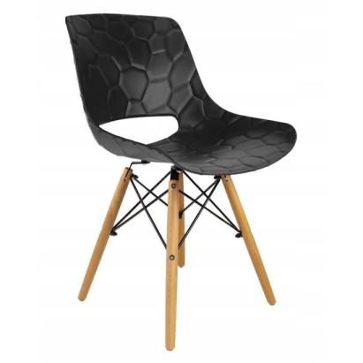 Scaun stil scandinav, PP, lemn, max 100 kg, negru, 45x55x78 cm, Lars GartenVIP DiyLine