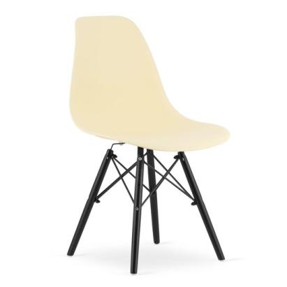 Scaun stil scandinav, Artool, Osaka, PP, lemn, crem si negru, 46x54x81 cm GartenVIP DiyLine