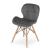 Scaun stil scandinav, Artool, Lago Velvet, catifea, lemn, gri, 48x52.5x74 cm GartenVIP DiyLine