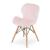 Scaun stil scandinav, Artool, Lago, catifea, lemn, roz, 48x43x74 cm GartenVIP DiyLine
