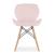 Scaun stil scandinav, Artool, Lago, catifea, lemn, roz, 48x43x74 cm GartenVIP DiyLine